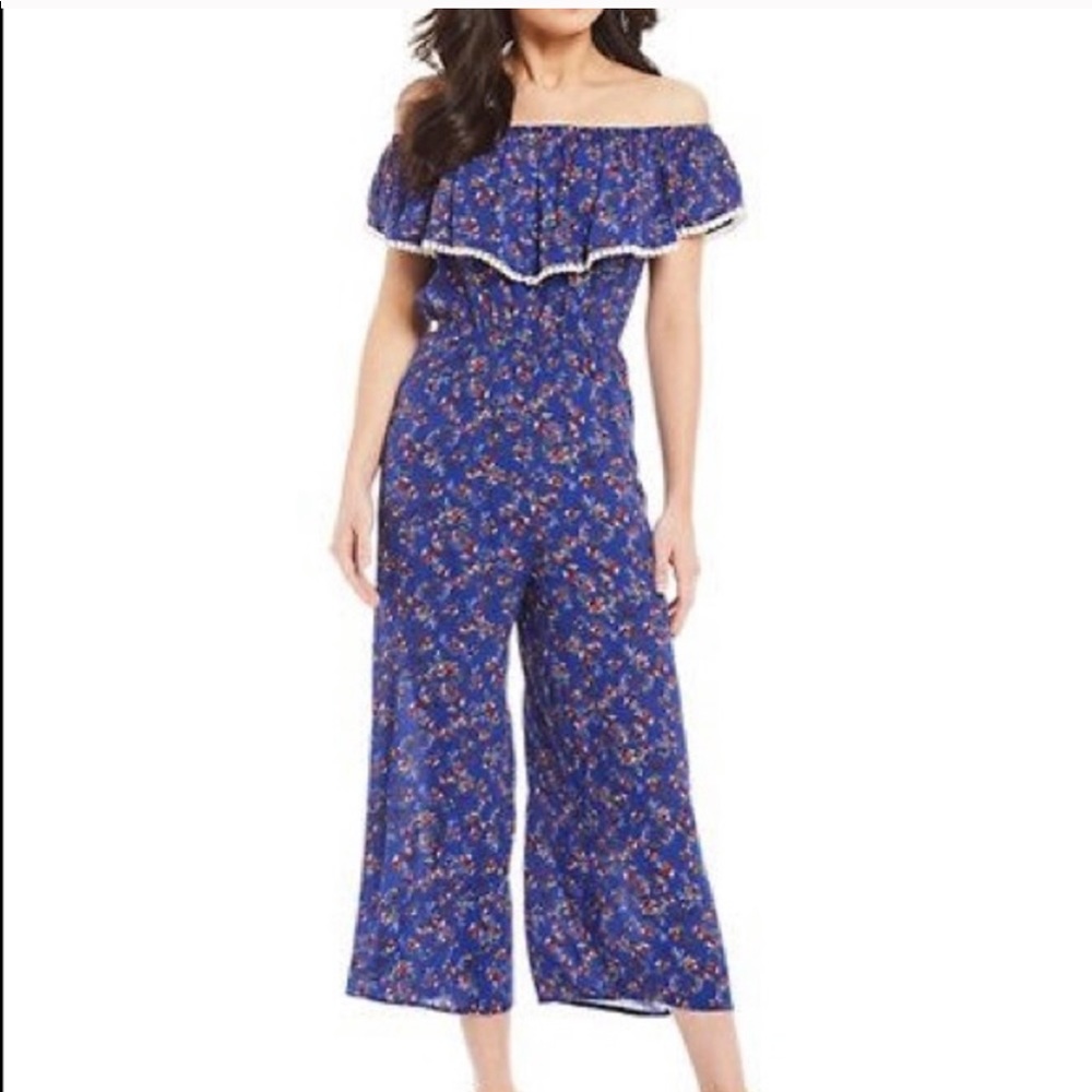 Off The Shoulders Floral Jumpsuit